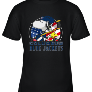 Columbus Blue Jackets Ice Hockey Snoopy And Woodstock NHL Youth T-Shirt –