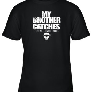 Cool Baseball Catcher Funny Shirt Cute Gift Brother Sister Youth T-Shirt –