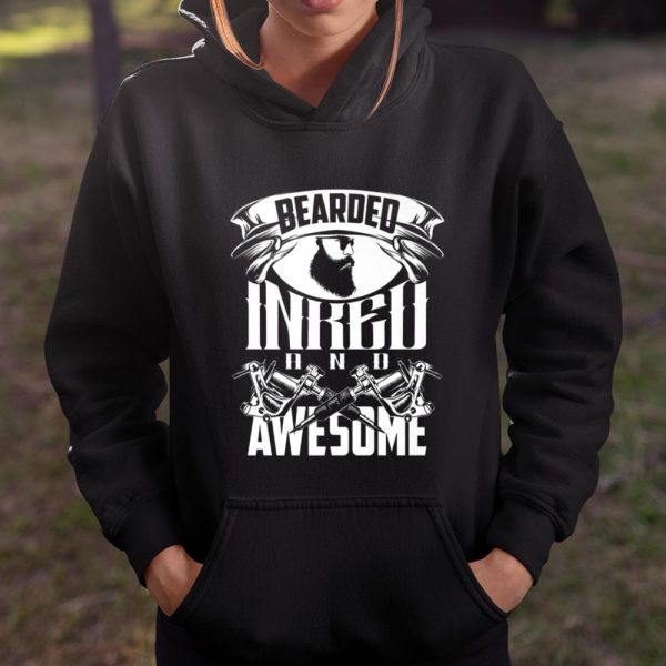 Cool Bearded Inked And Awesome Shirt Birthday Gift Fun Dad T Shirt  Itees Global