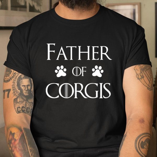 Corgi Dog Dad Shirt Father of Corgis T Shirt  Itees Global