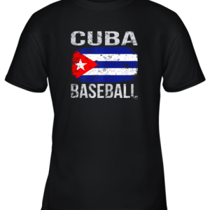 Cuba Baseball, Cuban Flag Youth T-Shirt –