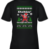 Dabbin Through The Snow Santa Ugly Youth T-Shirt –