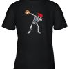 Dabbing Skeleton Baseball T shirt Halloween Boys Kids Men Youth T-Shirt –