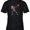 Dabbing Skeleton Baseball TShirt Funny Halloween Gift Boys Youth T-Shirt –