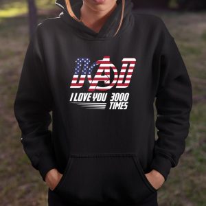 Dad I Love You 3000 Times America Flag Avengers Fathers Day Shirt T Shirt Itees Global 4