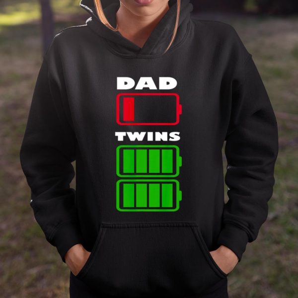 Dad Low Battery Twins Full Charge Funny Father Gift T Shirt  Itees Global