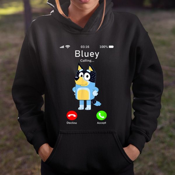 Dad Mom Kid Shirt Blueys Is Calling Funny Parents days T Shirt  Itees Global