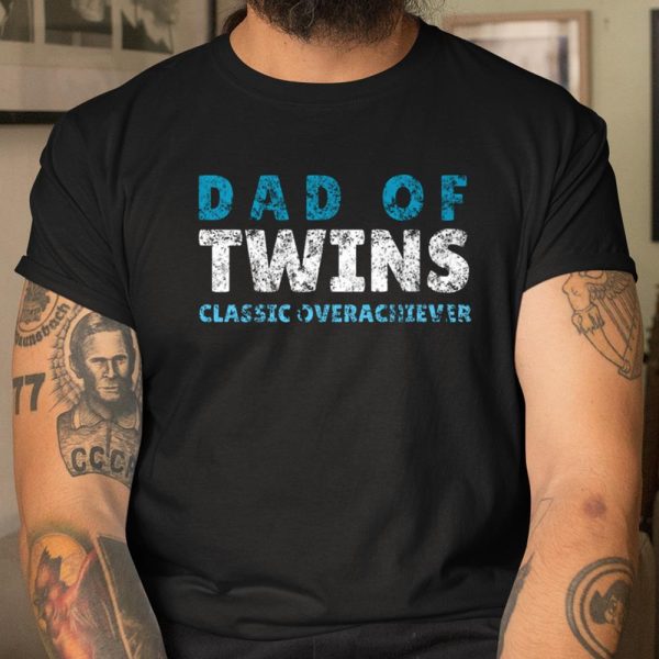 Dad Of Twins Father Pregnancy Baby Distressed T Shirt  Itees Global