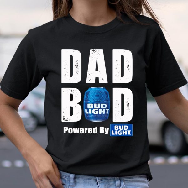 Dad bod powered by Bud Light shirt T Shirt  Itees Global