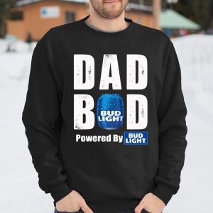 Dad bod powered by Bud Light shirt T Shirt Itees Global 3
