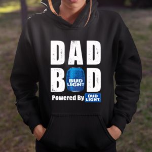 Dad bod powered by Bud Light shirt T Shirt Itees Global 4