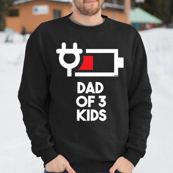 Dad of 3 Kids Funny Gift Daddy of Three Kids Father’s Day T Shirt  Itees Global