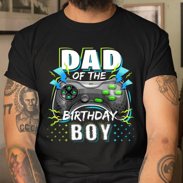 Dad of the Birthday Boy Matching Video Gamer Birthday Party T Shirt  Itees Global