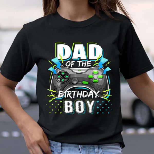 Dad of the Birthday Boy Matching Video Gamer Birthday Party T Shirt  Itees Global