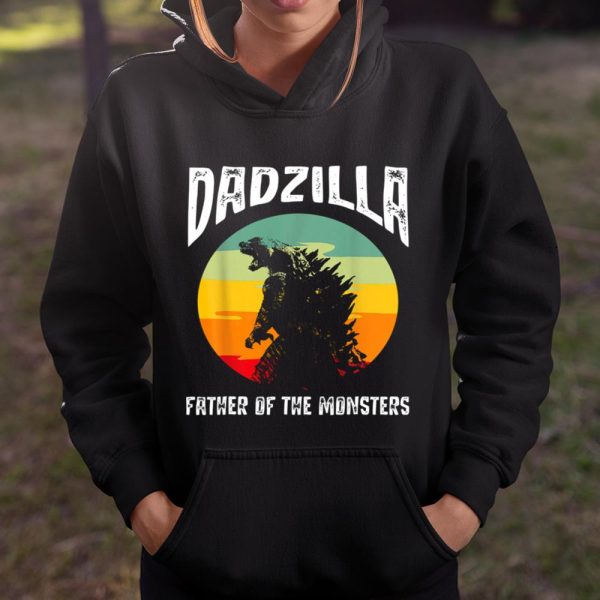 Dad zilla Father Of The Monsters Retro Vintage Sunset T Shirt  Itees Global