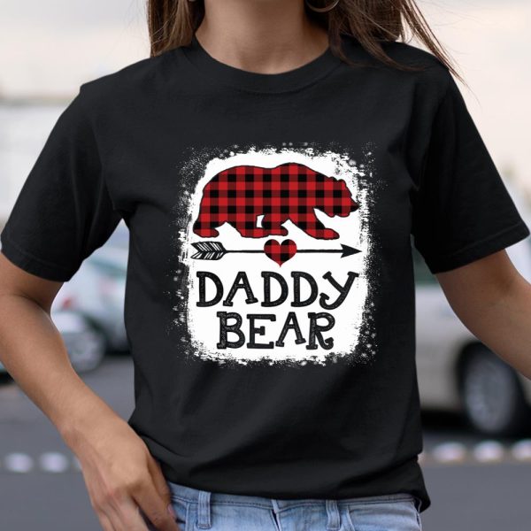 Daddy Bear Christmas Pajama Red Plaid Buffalo Family T Shirt  Itees Global