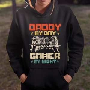 Daddy By Day Gamer By Night Funny Dad Jokes Vintage Gaming T Shirt Itees Global 4
