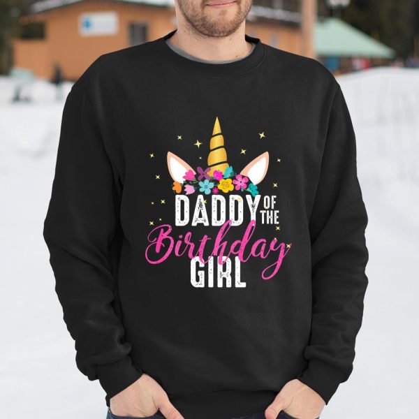 Daddy Of The Birthday Girl Father Gift Unicorn T Shirt  Itees Global