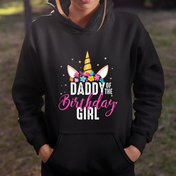 Daddy Of The Birthday Girl Father Gift Unicorn T Shirt  Itees Global