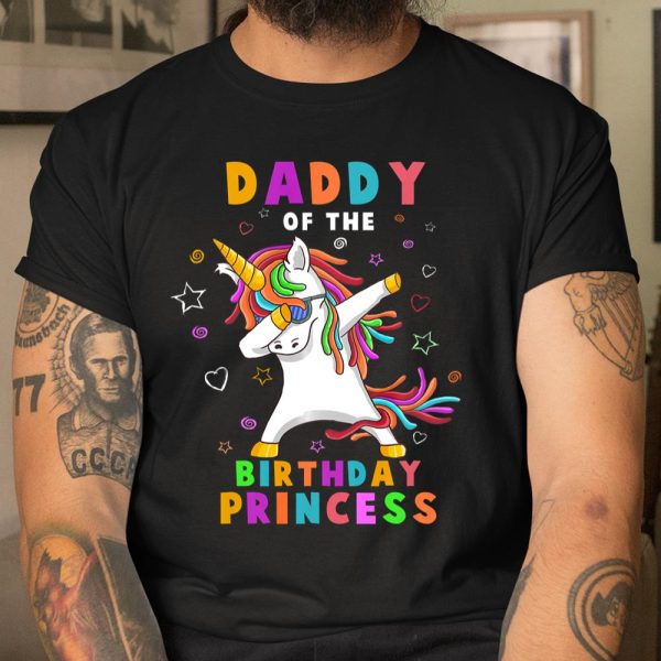 Daddy Of the Birthday Princess Funny Unicorn Dab Gift T Shirt  Itees Global