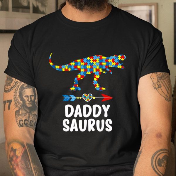 Daddysaurus Autism Awareness T Shirt Autism Dad Father T Shirt  Itees Global