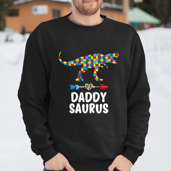 Daddysaurus Autism Awareness T Shirt Autism Dad Father T Shirt  Itees Global