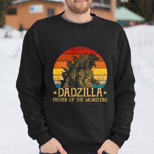 Dadzilla Father Of The Monsters Retro Vintage Sunset T Shirt Itees Global 3