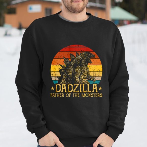 Dadzilla Father Of The Monsters Retro Vintage Sunset T Shirt  Itees Global