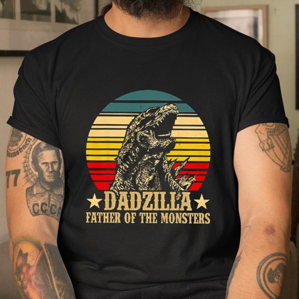 Dadzilla Father Of The Monsters Retro Vintage T Shirt  Itees Global