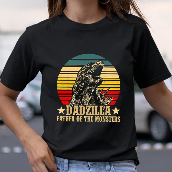 Dadzilla Father Of The Monsters Retro Vintage T Shirt  Itees Global