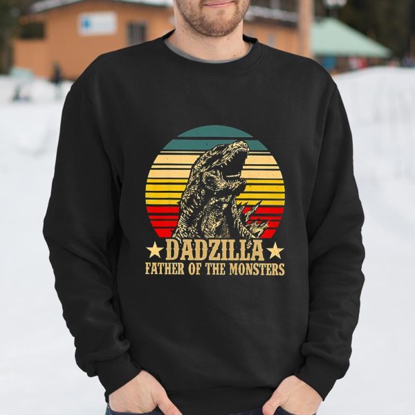 Dadzilla Father Of The Monsters Retro Vintage T Shirt  Itees Global