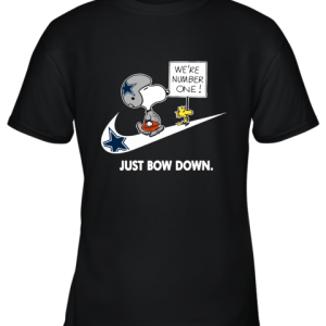 Dallas Cowboys Are Number One – Just Bow Down Snoopy Youth T-Shirt –