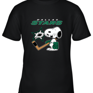 Dallas Stars Ice Hockey Broken Teeth Snoopy NHL Youth T-Shirt –