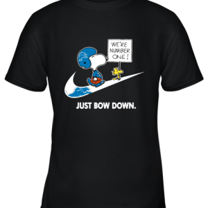 Detroit Lions Are Number One – Just Bow Down Snoopy Youth T-Shirt –