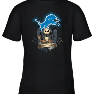 Detroit Lions Jack Skellington This Is Halloween NFL Youth T-Shirt –