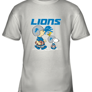 Detroit Lions Let’s Play Football Together Snoopy NFL Youth T-Shirt –