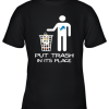Detroit Lions Put Trash In Its Place Funny NFL Youth T-Shirt –