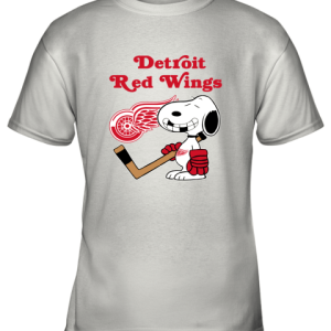 Detroit Red Wings Ice Hockey Broken Teeth Snoopy NHL Youth T-Shirt –