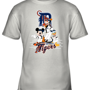 Detroit Tigers Mickey Donald And Goofy Baseball Youth T-Shirt –