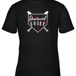Diamond Thief Baseball Softball School Sport Funny Youth T-Shirt –