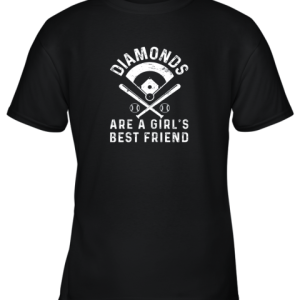 Diamonds are a Girl’s Best Friend Baseball Youth T-Shirt –