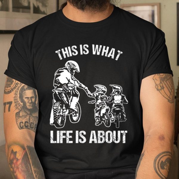 Dirt Bike Dad Motocross Motorcycle FMX Biker Father and Kids T Shirt  Itees Global