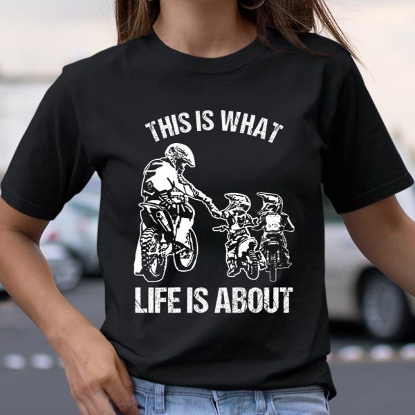 Dirt Bike Dad Motocross Motorcycle FMX Biker Father and Kids T Shirt  Itees Global