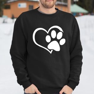 Dog Mom Shirt Dog Dad Mom Puppy Shirt Love Dogs Paw Print Heart Women Men T Shirt Itees Global 3