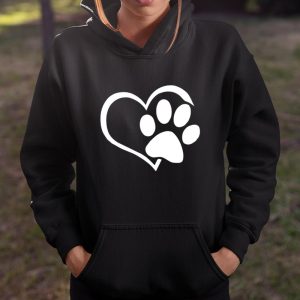 Dog Mom Shirt Dog Dad Mom Puppy Shirt Love Dogs Paw Print Heart Women Men T Shirt Itees Global 4