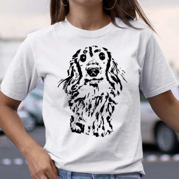 Dog Mom Shirt Long Hair Dachshund Cute Wiener Dog Lover Gift Doxie Mom Dad T Shirt  Itees Global