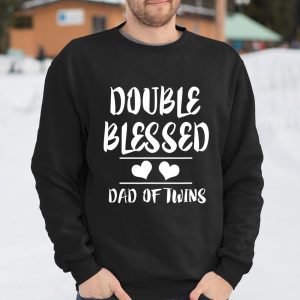 Double Blessed Dad Of Twins New Father Gift T Shirt Itees Global 3