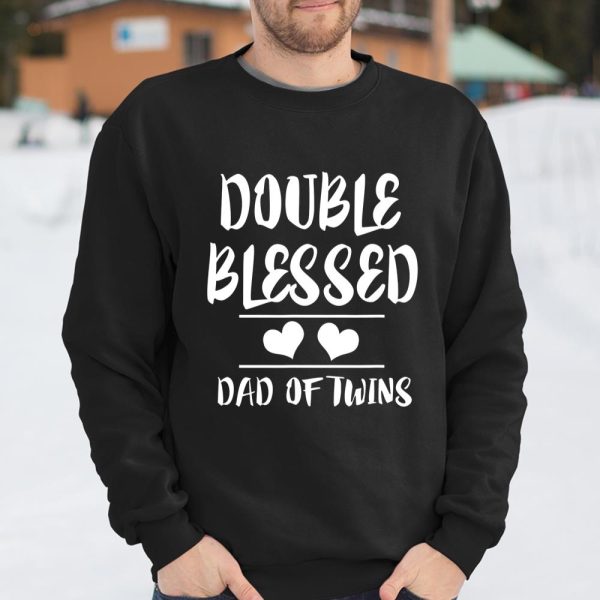 Double Blessed Dad Of Twins New Father Gift T Shirt  Itees Global