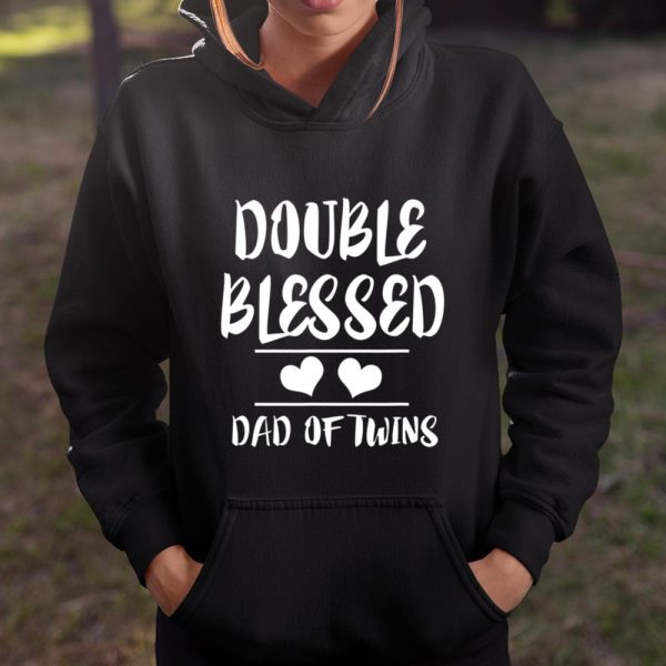 Double Blessed Dad Of Twins New Father Gift T Shirt  Itees Global