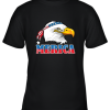 Eagle Mullet 4th Of July American Flag Merica USA Youth T-Shirt –
